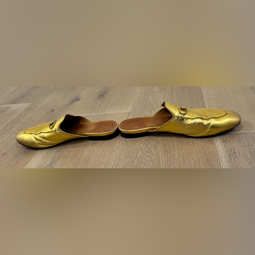 Gucci Women's Gold Mules - Picture 6 of 13